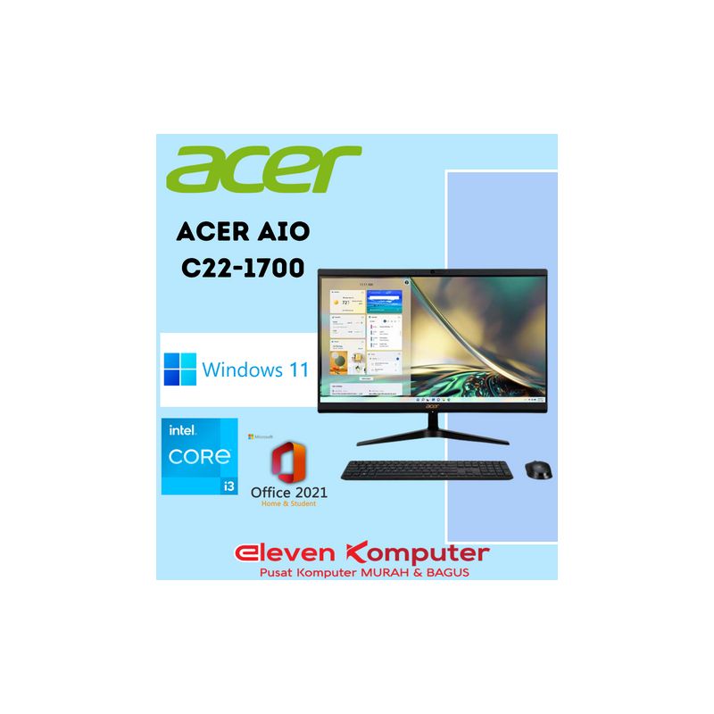 PC ACER AIO C22-1700 I3-1215U/4GB/512GB-SSD/21.5INCH/NO-ODD/WIN11+OHS2021