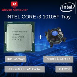 CPU Intel LGA1200 Core i3-10105F (3,7Ghz Up to 4,4Ghz, 6MB Cache) Tray
