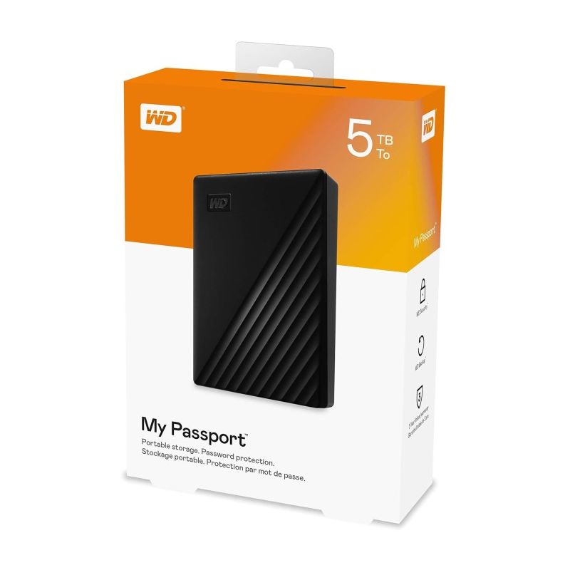 HDD external WD MY PASSPORT NEW 5TB BLACK