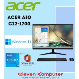PC ACER AIO C22-1700 I5-1235U 8GB SSD512GB 21.5INCH INTEL IRIS XE NO-DVD WIN11+OHS21