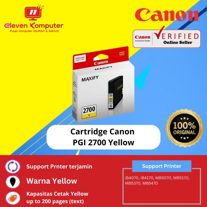 Cart Canon PGI 2700 Cyan, Magenta, Yellow