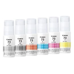 Tinta Canon GI-73 Black, Cyan, Magenta, Yellow, Red, Grey