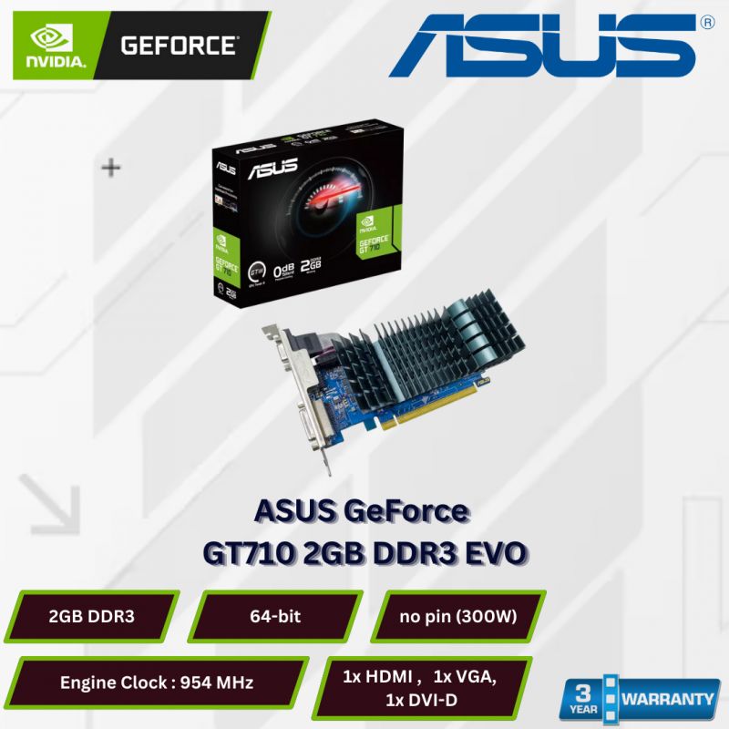 VGA ASUS GeForce GT 710 Evo 2GB - 2 GB DDR3