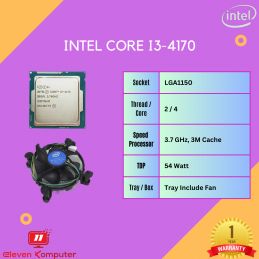 CPU Intel Core i3-4170 (3.7 GHz, 3M Cache) Tray + Fan