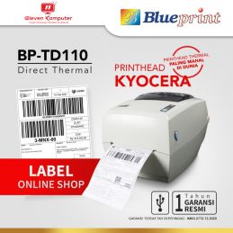 Printer Barcode Thermal Printer Label Resi A6 BLUEPRINT TD110 - USB