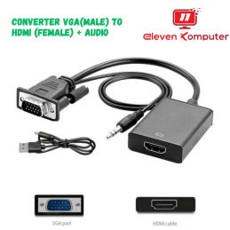 Converter VGA MALE TO HDMI FEMALE + AUDIO KABEL VGA-006