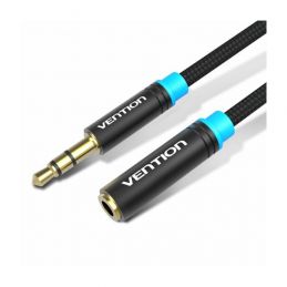 Vention kabel AUDIO 3.5MM EXT 1.5M BLACK METAL TYPE - VAB-B06-B150-M