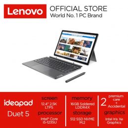 NB LENOVO IP Duet 5 12iAU7 i5 1235U 16GB 512GB Touchscreen WIN 11+OHS 2021 Strom Grey 82TQ002GID