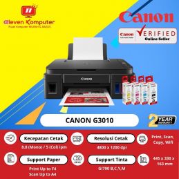 Printer Canon G3010 Print, Scan Copy, Wifi