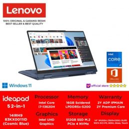 NB LENOVO IP 5 2-in-1 14IRH9 Intel Core i7-13620H 14"WUXGA OLED Touch Win 11+ OHS 2021 Cosmic Blue 83KX0011ID/Luna Grey 83KX00