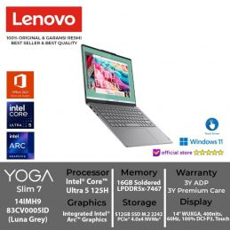 NB LENOVO Yoga Slim 7 14IMH9 Intel Core Ultra 5 125H 14" WUXGA OLED Intel Arc Graphics Touch WIN 11+OHS 2021 83CV0005ID
