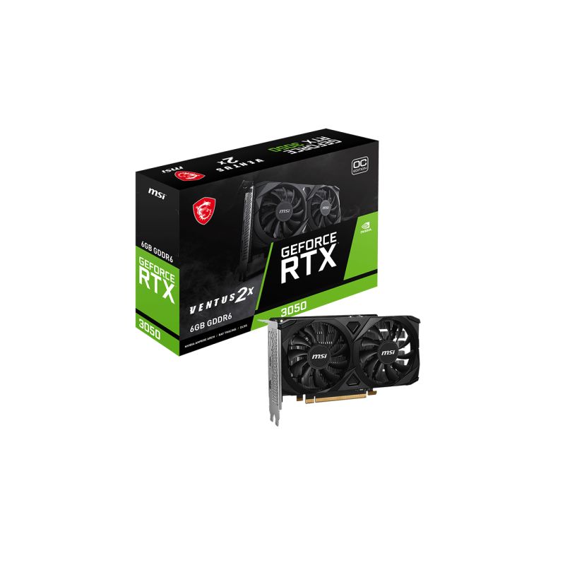 VGA MSI RTX 3050 6GB GDDR6 - Ventus 2X E 6G OC 