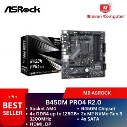 MB Asrock B450M PRO4 R2.0 (AM4, DDR4)