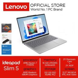 NB LENOVO IP Slim 5 13ARP10 AMD Ryzen 7 773HS 13,3"WUXGA IPS 100%sRGB Win 11+OHS 2021 Cloud Grey 83J2000LID