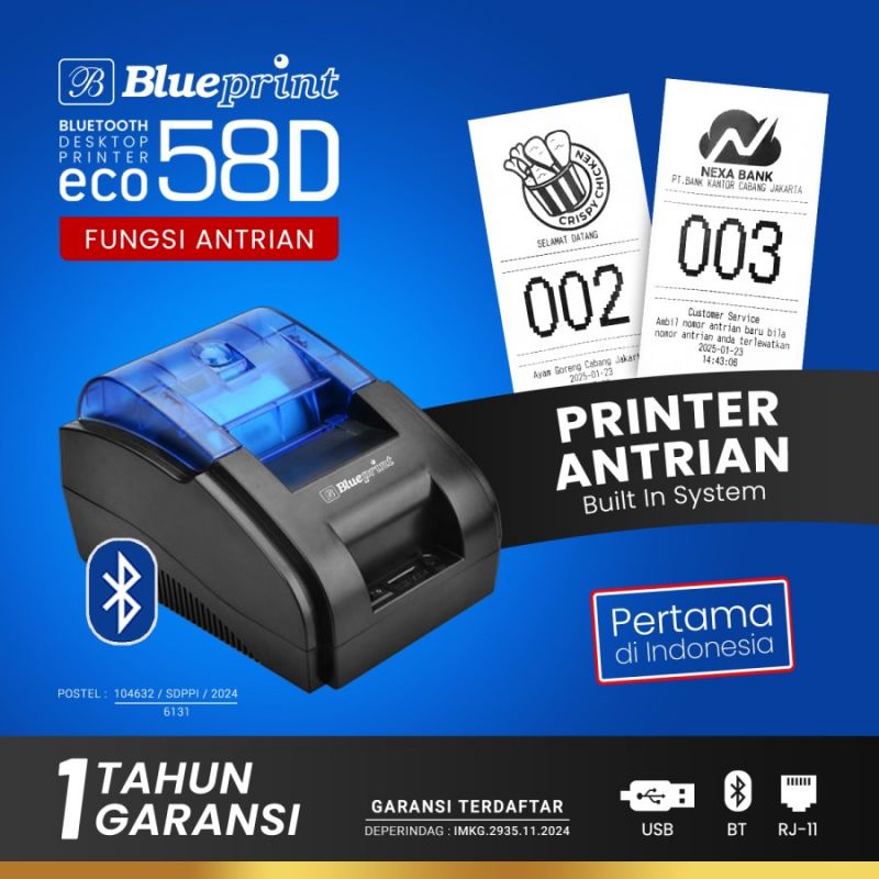 Printer Antrian Blueprint Thermal ECO58D