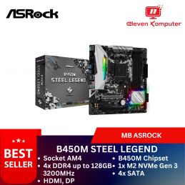 MB Asrock B450M Steel Legend (AM4, DDR4)