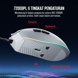 MOUSE GAMING GAMEN GM210 WHITE