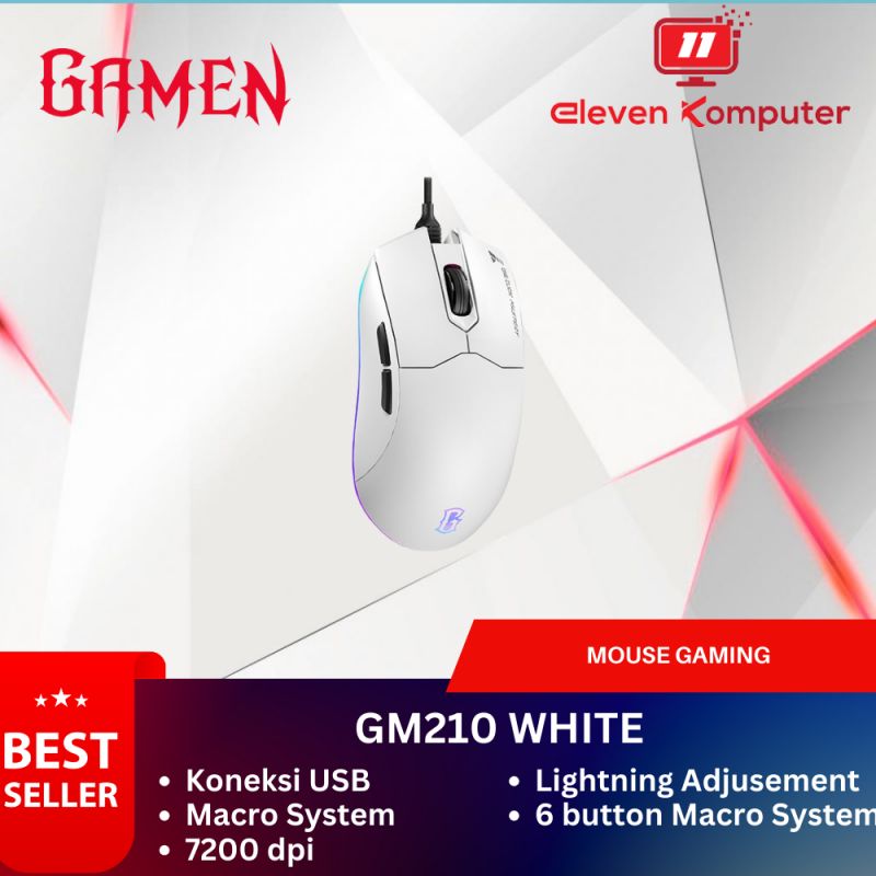 MOUSE GAMING GAMEN GM210 WHITE MOUSE GAMING GAMEN GM210 WHITE