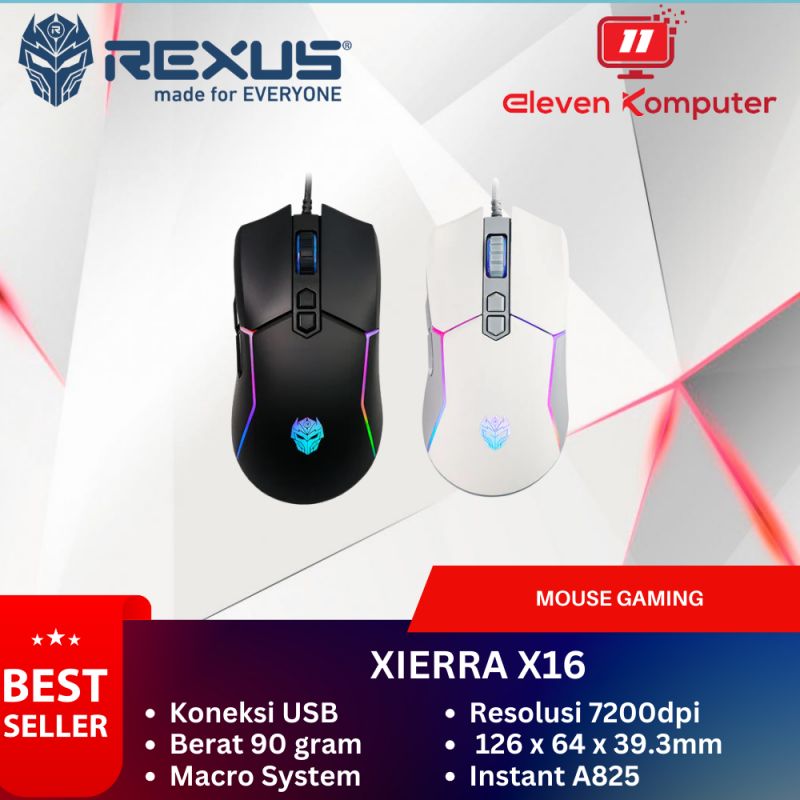 MOUSE GAMING REXUS XIERRA X16 RGB