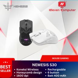 MOUSE GAMING WIRELESS NYK HONEYCOMB S30 WHITE