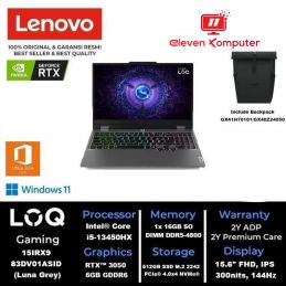NB LENOVO LOQ 15IRX9 Intel Core i5-13450HX 15.6" FHD IPS Win 11 OHS 2024+M365 Luna Grey 83DV01ASID