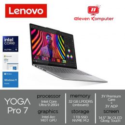 NB LENOVO Yoga Pro 7 14IAH10 Intel Core Ultra 9 285H Intel Arc 140T 14.5" 3K OLED Touch Win11+OH 2024 Luna Grey 83KF0027ID