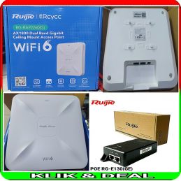 Access Poin Ruijie RG-RAP2260(G) + POE Reyee Wi-Fi 6 AX1800