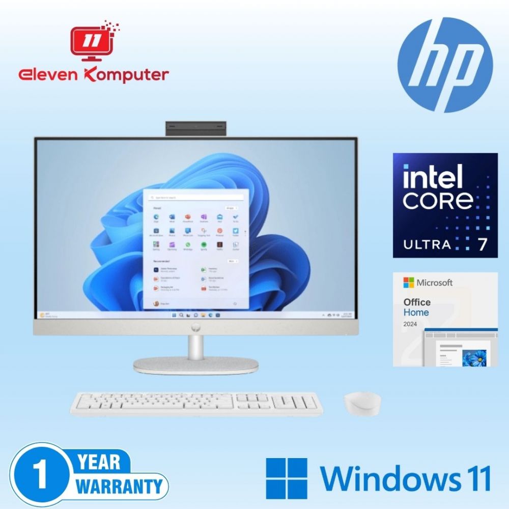 PC HP AIO 24-CR2568D ULTRA 7-255U 16GB (2x8GB) DDR5 512 SSD 23.8 INCH WIN 11 + OFFICE HOME 2024 + 1YEAR M365