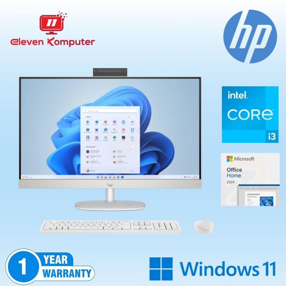 PC HP AIO 24-CR0200D I3-1315U 8GB 512GB SSD 23.8 Inch WIN 11 + OH 2024 WHITE