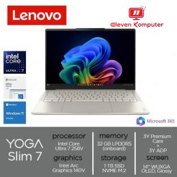 NB LENOVO YOGA Slim7 14ILL10 Intel Core Ultra 7 258V 32GB 1TB 14" WUXGA OLED Win 11+OH 2024 Seashell 83JX00AVID