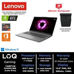 NB LENOVO LOQ 15ARP10E AMD Ryzen 7 7735HS RTX 4050 6GB 15.6" FHD IPS 100% sRGB 144Hz WIN11 OH 2024 Luna Grey 83S0001BID