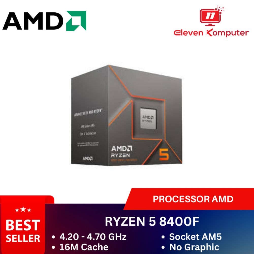 CPU AMD AM5 RYZEN5 8400F 4.20GHZ-4.70GHZ 16M BOX