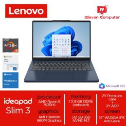NB LENOVO IP 3 14ARP10 Ryzen 5 7535HS Luna Grey 83K6005LID/Cosmic Blue 5KID