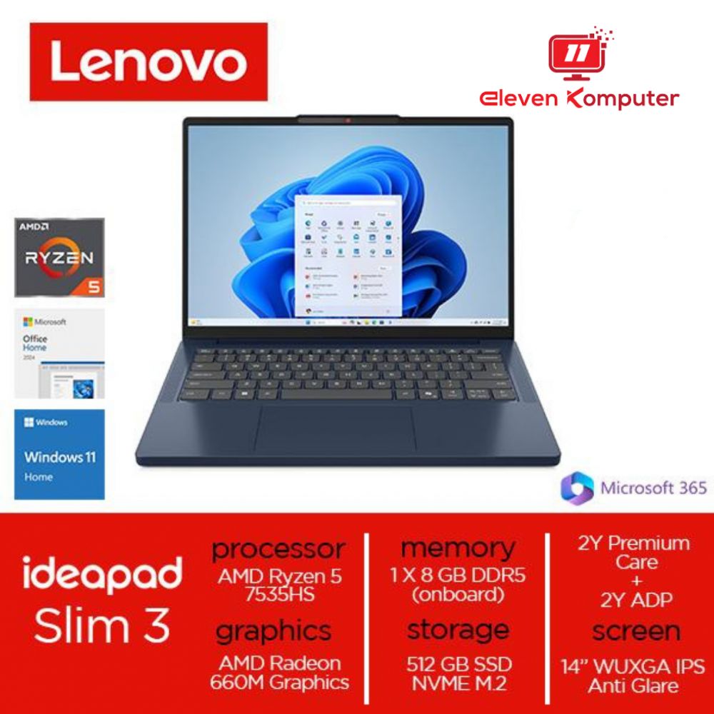 NB LENOVO IP 3 14ARP10 Ryzen 5 7535HS Luna Grey 83K6005LID/Cosmic Blue 5KID