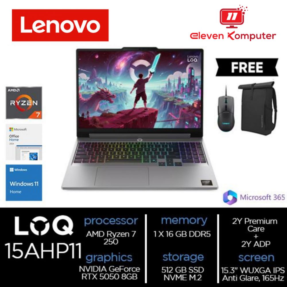NB LENOVO LOQ 15AHP11 Ryzen 7 250 RTX 5050 Luna Grey 83TN000TID