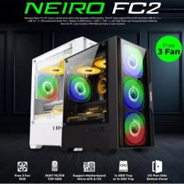 CASING NYK NEIRO FC2 BLACK INCLUDE 3 FAN RGB - NO PSU