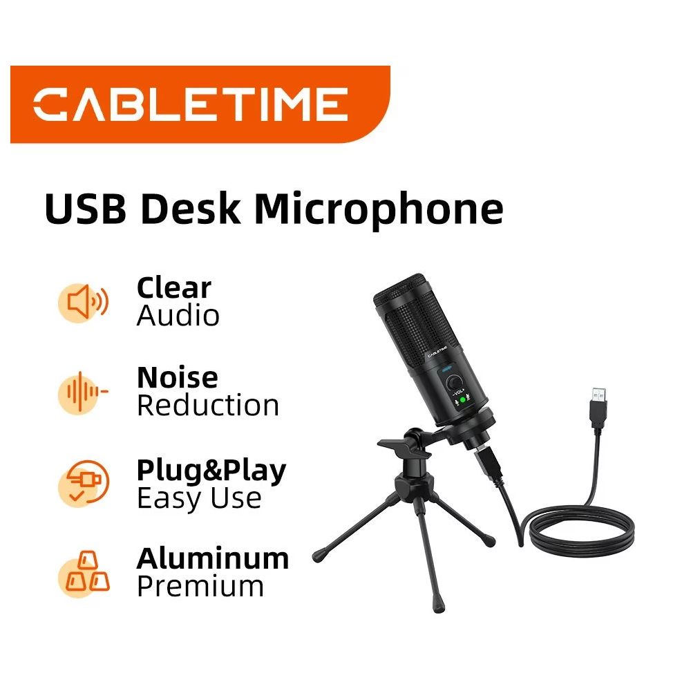 CABLETIME MIC CONDENSER USB STAND - CM10B