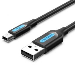 VENTION USB 2.0 A Male to Mini-B Male Cable 1M Black PVC Type - COMBF