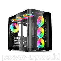 CASING POWER UP RAPTOR X-ONE BLACK (ATX) - NO PSU NO FAN
