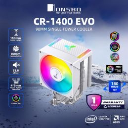 FAN CPU AIR COOLER JONSBO CR-1400 EVO ARGB BLACK & WHITE (LGA1700/1200/115X)