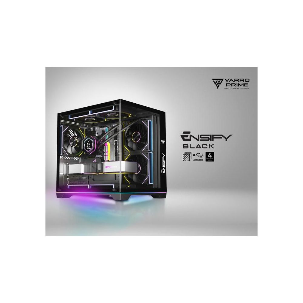 CASING VARRO PRIME ENSIFY RGB STRIP BLACK - NO PSU