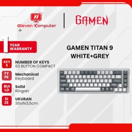 KEYBOARD GAMING MECHANICAL GAMEN TITAN 9 WHITE GREY