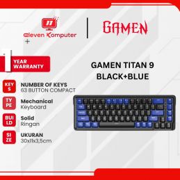 KEYBOARD GAMING MECHANICAL GAMEN TITAN 9 BLACK+BLUE