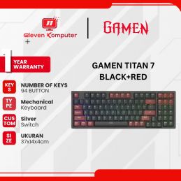 KEYBOARD GAMING MECHANICAL GAMEN TITAN 7 BLACK+RED