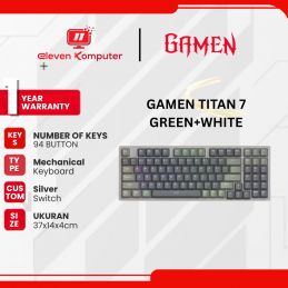 KEYBOARD GAMING MECHANICAL GAMEN TITAN 7 GREEN+WHITE