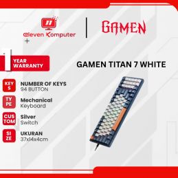 KEYBOARD GAMING MECHANICAL GAMEN TITAN 7 WHITE