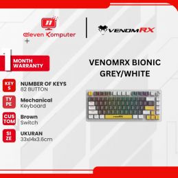 KEYBOARD GAMING MECHANICAL VENOMRX BIONIC GRAY/WHITE
