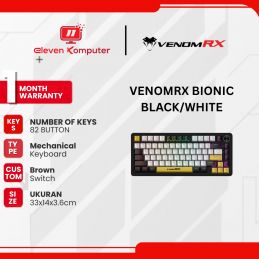 KEYBOARD GAMING MECHANICAL VENOMRX BIONIC BLACK/WHITE