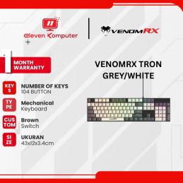 KEYBOARD GAMING MECHANICAL VENOMRX TRON GRAY/WHITE