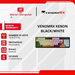KEYBOARD GAMING MECHANICAL VENOMRX XENON BLACK/WHITE